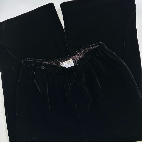 Vintage Zoran Silk Viscose Blend Velvet Wide Leg Pants Made in Italy S M or L - Picture 3 of 12
